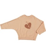 Tocoto Vintage 6Y Peach Sweatshirt With Heart &amp; &quot;The Grandma Kisses&quot; Tex... - $52.51 CAD