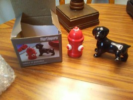 Dog And Fire Hydrant Salt And Pepper Shaker Set  Pier 1 Imports - £6.72 GBP