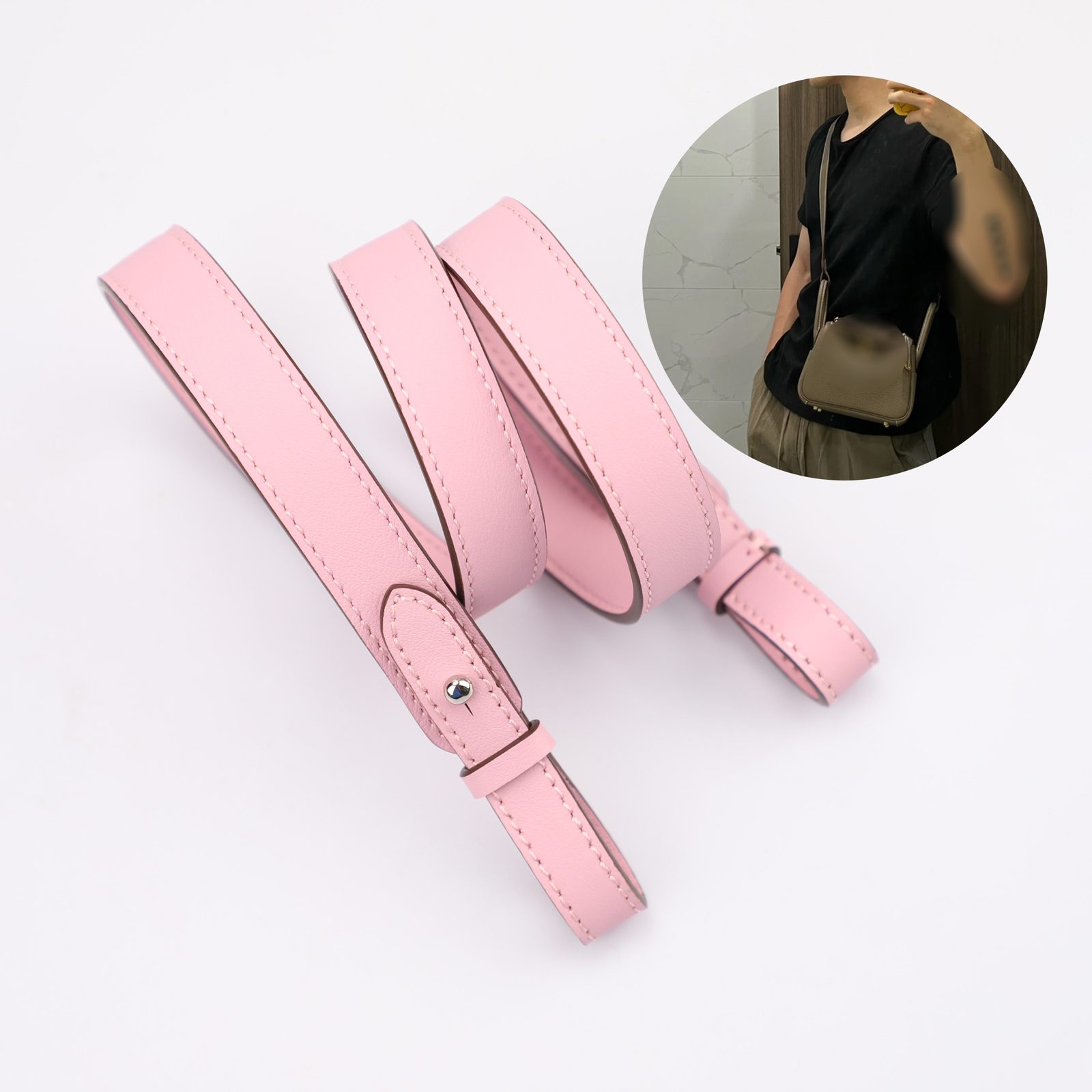 20mm Swift leather shoulder strap for Picotin bag, Picotin bag strap,for evelyn