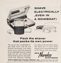 1962 Print Ad Norelco Sportsman Men&#39;s Electric Shavers Use in Boat Philips NY,NY - £10.60 GBP