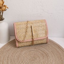 5 Colors Womens Cross Body Bag Soft Woven Straw Shoulder Bags For Ladies Summer  - £15.00 GBP