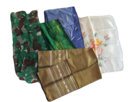 Vintage Mixed Lot of 5 Neck Head Long Scarf Womans Abstract Elephant Flo... - $303.12 MXN