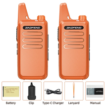1/2Pcs BF-T20 Mini Walkie Talkie Portable UHF 400-470Mhz USB Charging Handheld T - $47.38