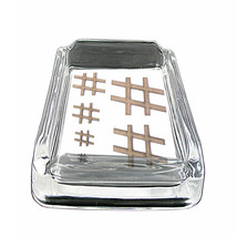 Hashtags D5 Glass Square Ashtray 4&quot; x 3&quot; Smoking Cigarette Bar - £39.71 GBP
