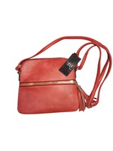 DS Bag Crossbody Bags Womens Red Leather Dual Tassel Vegan Shoulder Strap - $492.85 MXN