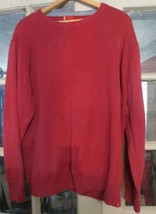 Levi Strauss Pullover Sweater size XL Red Cotton Crew Neck Red Tag Rn 15610 - £14.44 GBP