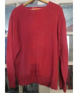 Levi Strauss Pullover Sweater size XL Red Cotton Crew Neck Red Tag Rn 15610 - $18.49