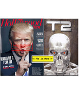 PRESIDENT DONALD TRUMP vs TERMINATOR T2 Hollywood Reporter vs Video Store Mag - £72.37 GBP - £131.94 GBP