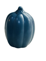 Ceramic Blue Pumpkin Tabletop 21/2 Inches With No Tags - £22.05 GBP