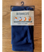 Fleece 4-in-1 Hood One Size Fits All Original NWT Navy OutdoorLife - $12.95