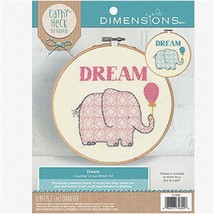 Dreamy Elephant Cross Stitch Kit - Adorable Baby Nursery Decor with 14 Count Ivo - £24.16 GBP