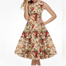 ACEVOG Floral Dress * Tan * XXXL - $20.32