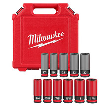 Milwaukee 49-66-7833 SHOCKWAVE 1/2&quot; SAE/Metric Lug Nut Wheel Socket Set ... - £153.10 GBP