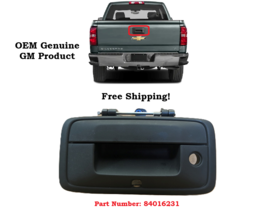 OEM 2016-2018 GMC Sierra 2500HD 3500HD Black Tailgate Handle W Camera Hole - $26.68