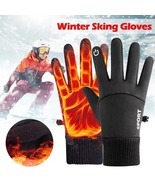 Winter Warm Waterproof Outdoor Motocycle Ski Touch Screen Fleece Gloves BLACK - $25.00