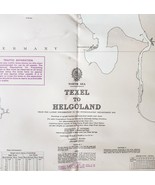 1976 Nautical Ship Map Texel To Helgoland North Sea 48&quot;x28&quot; Sailing Vint... - $140.32 CAD