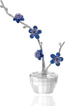 Blue Crystal Artifical Plum Blossom With Crystal Vase - Crystal, Valentine&#39;S Day - £30.59 GBP