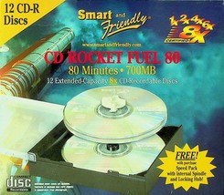 Smart and Friendly 8X -12 CD Rocket Fuel 80 min/700MB - New in Sealed Box - $4.99