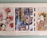 Rodney  C. Cook First Presbyterian Triptych Asian Watercolor Paintings 1990 - £302.93 GBP