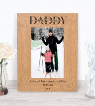 Personalised Wooden Photo Frame, Best Ever Dad / Daddy 6x4, Birthday Gift For Da - £11.95 GBP