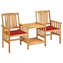 vidaXL Acacia Brown Outdoor Bistro Set, 4-Piece Natural Wood Dining Table - $4,944.66 MXN
