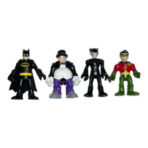 4 Imaginext DC Comics Superhero Villain Figures Fisher Price Lot Batman Penguin - £10.15 GBP