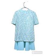 Vintage 80&#39;s Baron Teal Sequin Skirt Set. Sm/Med See Measurements No Siz... - $44.64