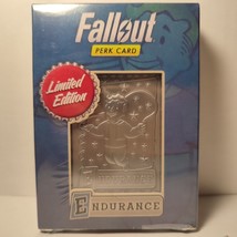 Fallout Endurance Metal Perk Card Silver Ingot Limited Edition Figurine - £19.91 GBP