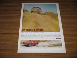 1961 Print Ad 1962 Chevrolet Corvair Monza &amp; Chevy Corvette Sting Ray - £11.21 GBP