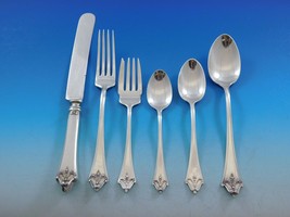 Orleans by Lunt Sterling Silver Flatware Set for 12 Service 82 pieces Scarce - £4,263.53 GBP