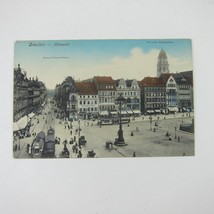 Postcard Dresden Germany Old Market Town Hall Tower Rathausturm Antique - $14.99