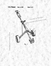 Golf Cart Range Finder Patent Print - Gunmetal - $7.95+