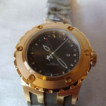 INVICTA SUBAQUA QUARTZ - GOLD CASE WITH OLIVE GREEN BAND / NEEDS NEW BATTERY image 7
