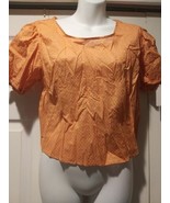 Favlux Fashion Orange Cropped Blouse Boho Style Women’s Size 2XL - $13.66 CAD