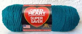 Red Heart Super Saver Medium Weight Acrylic Yarn-Partial Skein Real Teal #0656 - £6.03 GBP