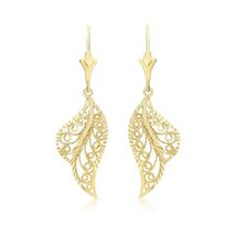 Carissima Gold 9 ct Yellow Gold Leaf Drop Earrings  - $415.00