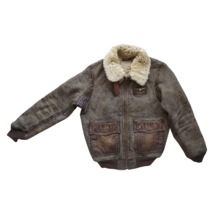 Polo Ralph Lauren Leather-Trim Shearling Bomber Jacket $2498 FREE WORLDWIDE... - £1,564.60 GBP