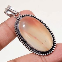Red Geode Agate Gemstone Handmade Christmas Gift Pendant Jewelry 2.20&quot; SA 862 - £3.19 GBP