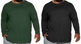 NEW Sonoma Mens Big &amp; Tall Sleep Tee sz LT green or black pajama t-shirt LS crew - £8.61 GBP