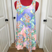 Leoma Lovegrove Womens Petite Small Ps Tank Sun Dress Tunic Tropical Fish Beach - £12.75 GBP