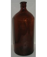 Vintage Suntex Sun Tex Amber Brown Glass Bottle Prop Vase Barn Dig Dump - £6.96 GBP