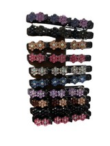 Sparkling Crystal Embellished Braided Hair Clips Assorted Styles 10 Clips - £15.45 GBP
