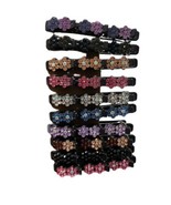 Sparkling Crystal Embellished Braided Hair Clips Assorted Styles 10 Clips - $19.79