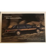 1988 Lincoln Continental Car Vintage Print Ad Advertisement  pa31 - £6.09 GBP