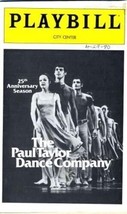 Playbill Paul Taylor Dance Company 25th Season 1980 New York City Center - £11.91 GBP