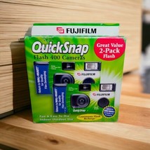 Fujifilm QuickSnap Disposable 35mm Film Camera 2 Pack 54 Exp Flash  - £24.20 GBP