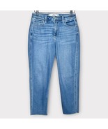 HOLLISTER curvy high rise mom jean size 26 / 3 short | cut off hems - $33.87