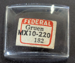 NOS Federal Mineral / Glass Rectangle Watch Crystal Gruen MX10-220 22.0x... - £16.15 GBP