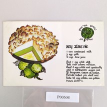 Key Lime Pie Recipe 1960s Postcard Florida Keys Gran&#39;ma Golds Original K... - $9.89