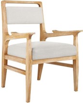 Arm Chair BUNGALOW 5 JAMES French Modernist Modern Limed Natural Wire-Brushed - £1,274.01 GBP